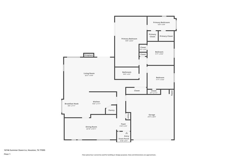 2,670/Mo, 16746 Summer Dawn Ln Houston, TX 77095 Floor Plan View