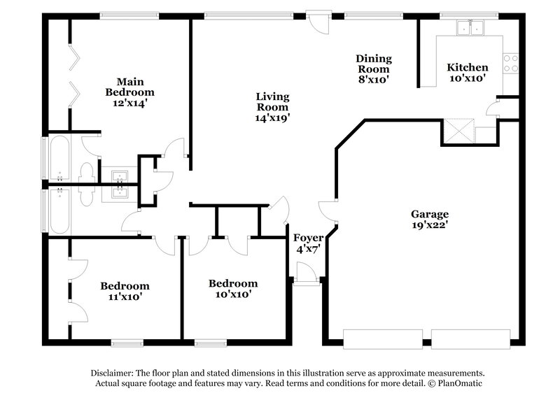 1,720/Mo, 7318 Sunlight Ln Houston, TX 77095 Floorplan View