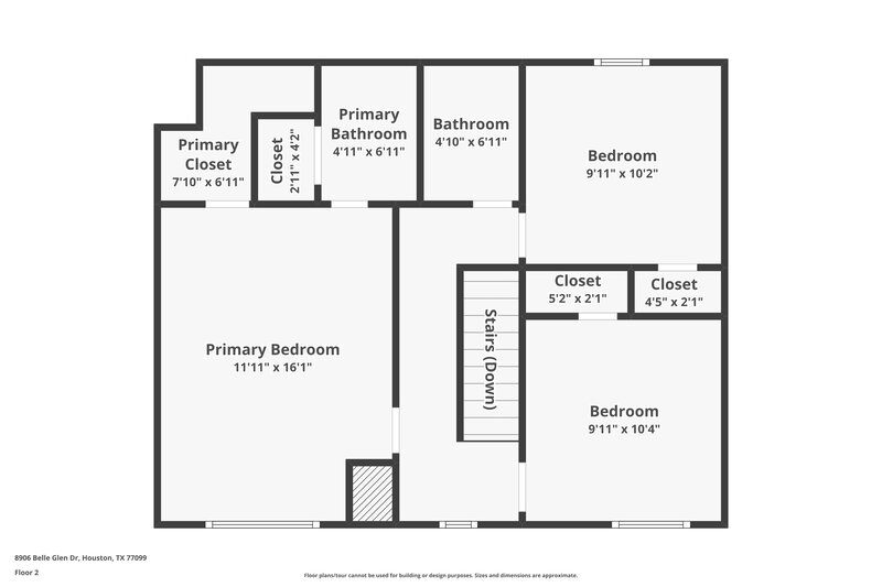 1,780/Mo, 8906 Belle Glen Dr Houston, TX 77099 Floor Plan View