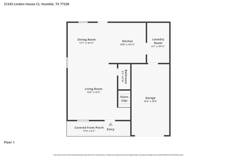 1,545/Mo, 21243 Linden House Ct Humble, TX 77338 Floor Plan View