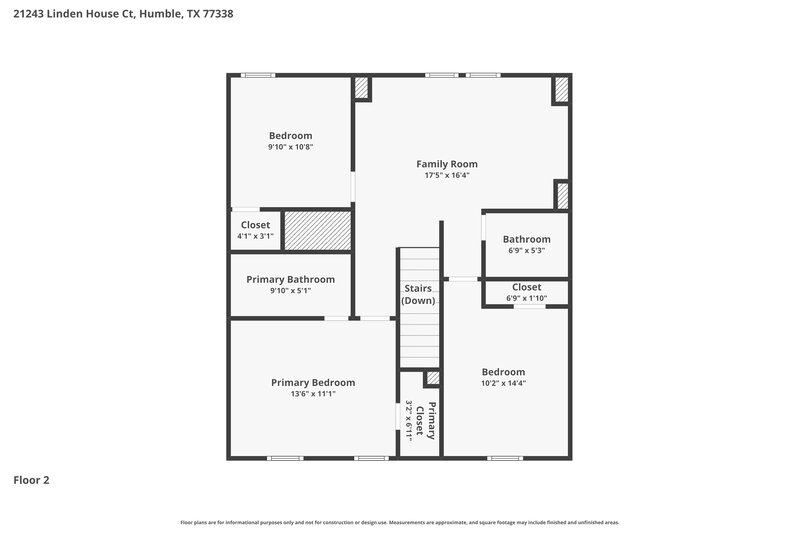 1,545/Mo, 21243 Linden House Ct Humble, TX 77338 Floor Plan View 2