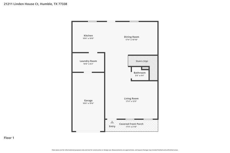 1,800/Mo, 21211 Linden House Ct Humble, TX 77338 Floor Plan View