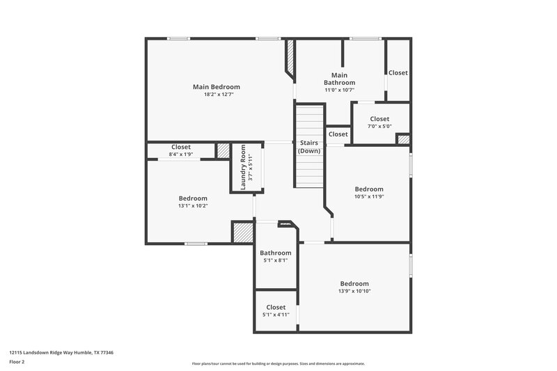 2,215/Mo, 12115 Landsdown Ridge Way Humble, TX 77346 Floor Plan View 2