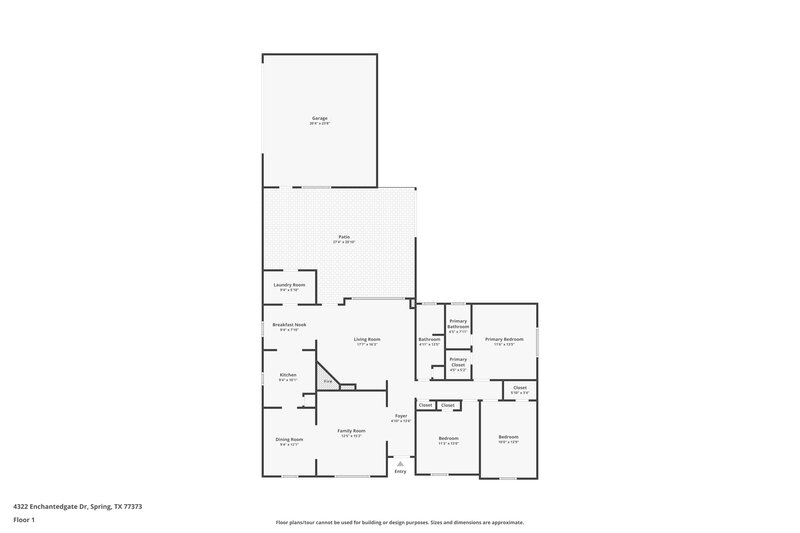 1,505/Mo, 4322 Enchantedgate Dr Spring, TX 77373 Floor Plan View
