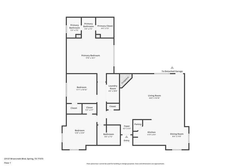 1,555/Mo, 23127 Briarcreek Blvd Spring, TX 77373 Floor Plan View