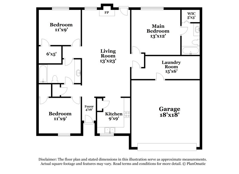 1,710/Mo, 4614 Tealgate Dr Spring, TX 77373 Floor Plan View