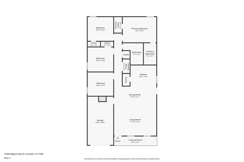 1,720/Mo, 17406 Wigeon Way Dr Humble, TX 77396 Floor Plan View