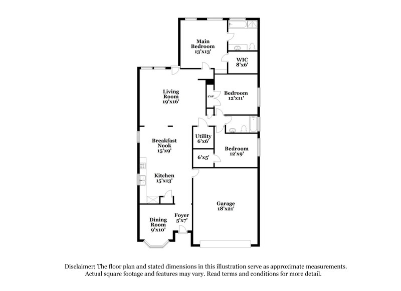 2,105/Mo, 5111 Rustling Branch Ln Katy, TX 77449 Floor Plan View