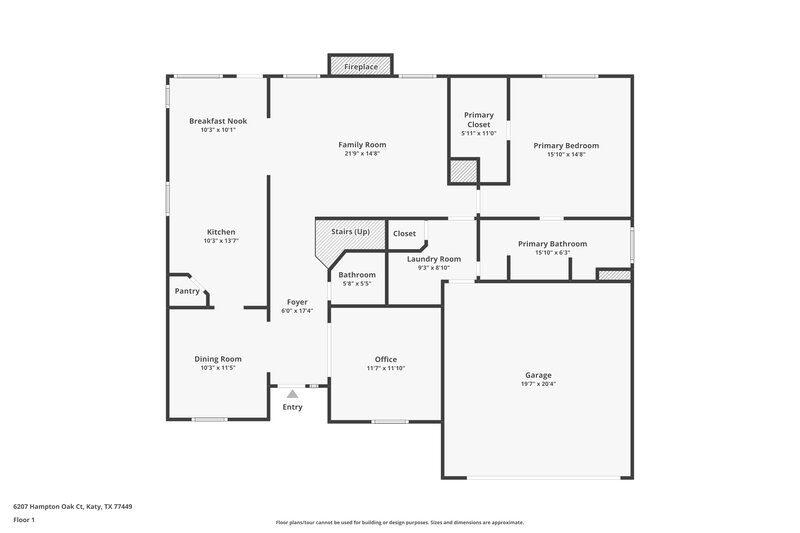 2,075/Mo, 6207 Hampton Oak Ct Katy, TX 77449 Floor Plan View