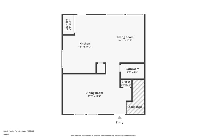 1,605/Mo, 20640 Patriot Park Ln Katy, TX 77449 Floor Plan View
