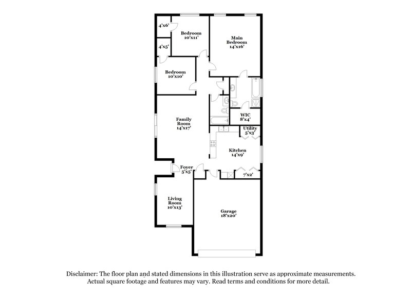1,815/Mo, 6807 Arrowchase Ct Katy, TX 77449 Floor Plan View