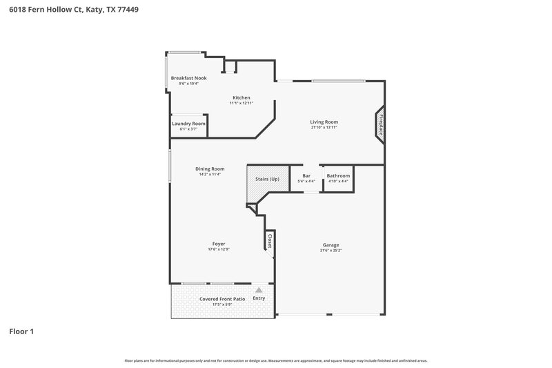 1,885/Mo, 6018 Fern Hollow Ct Katy, TX 77449 Floor Plan View