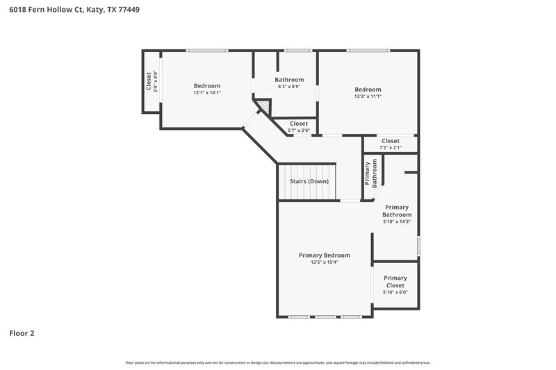 1,885/Mo, 6018 Fern Hollow Ct Katy, TX 77449 Floor Plan View 2