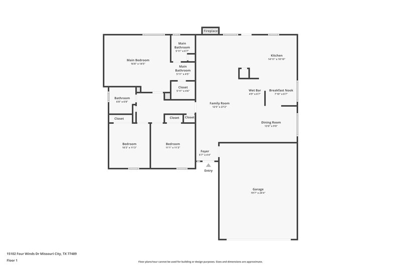 1,665/Mo, 15102 Four Winds Dr Missouri City, TX 77489 Floor Plan View