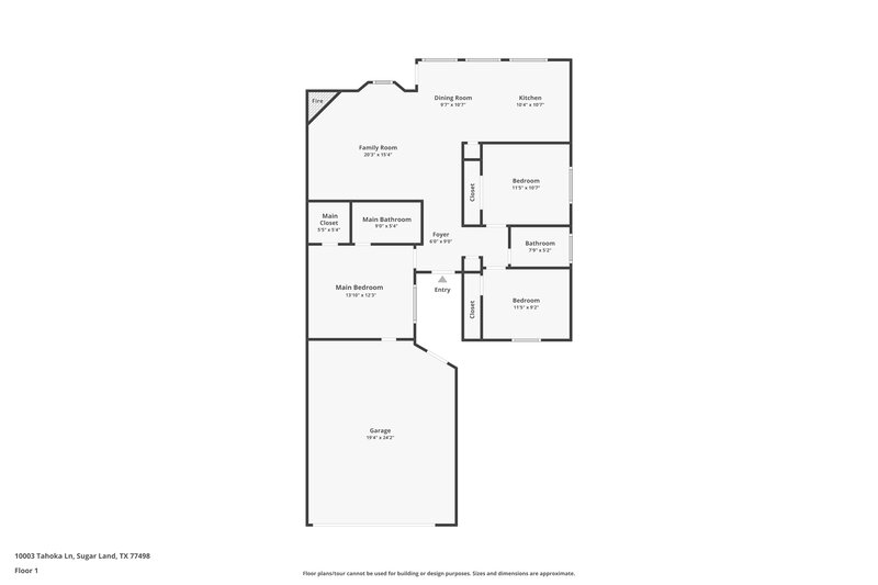 1,650/Mo, 10003 Tahoka Ln Sugar Land, TX 77498 Floor Plan View
