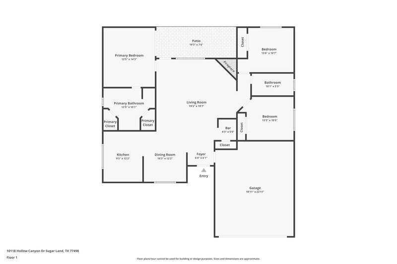 1,785/Mo, 10118 Hollow Canyon Dr Sugar Land, TX 77498 Floor Plan View