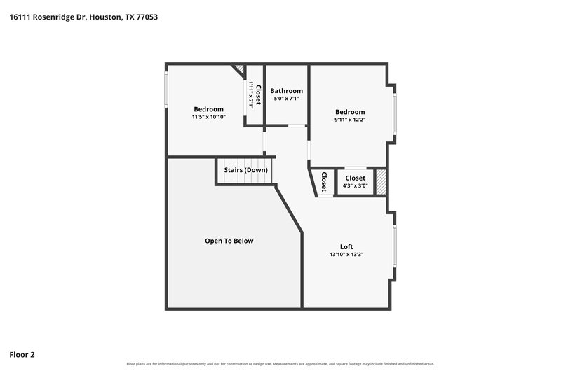 1,690/Mo, 16111 Rosenridge Dr Houston, TX 77053 Floor Plan View 2