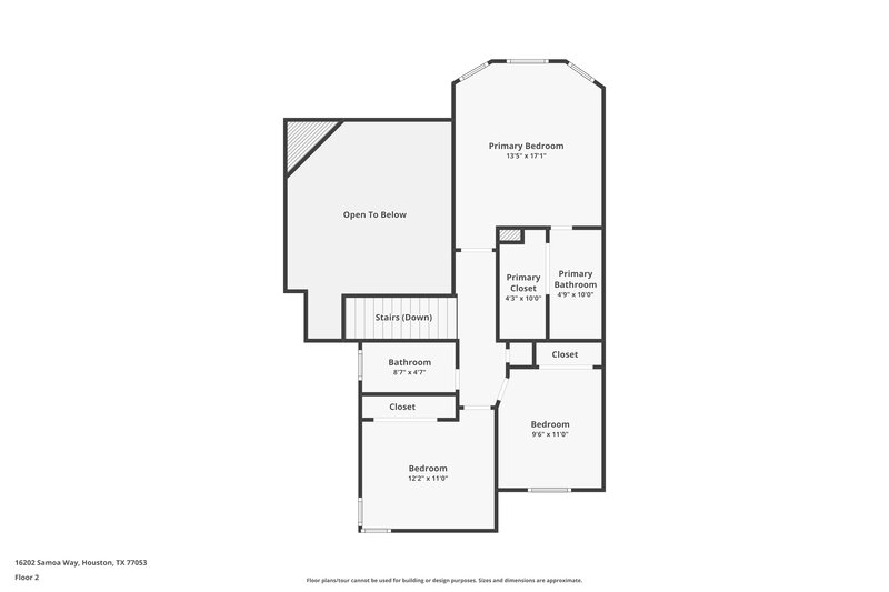 1,670/Mo, 16202 Samoa Way Houston, TX 77053 Floor Plan View