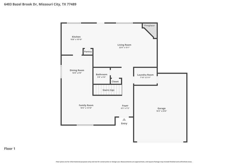 1,860/Mo, 6403 Bazel Brook Dr Missouri City, TX 77489 Floor Plan View