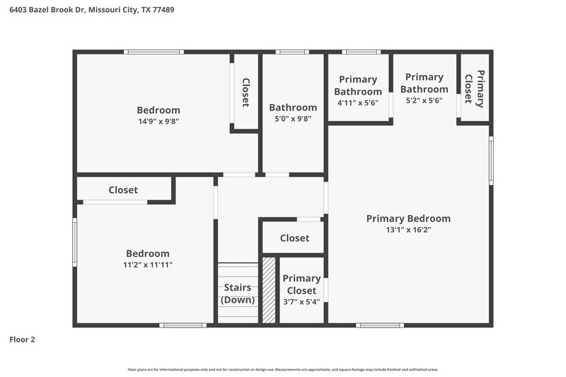 1,860/Mo, 6403 Bazel Brook Dr Missouri City, TX 77489 Floor Plan View 2