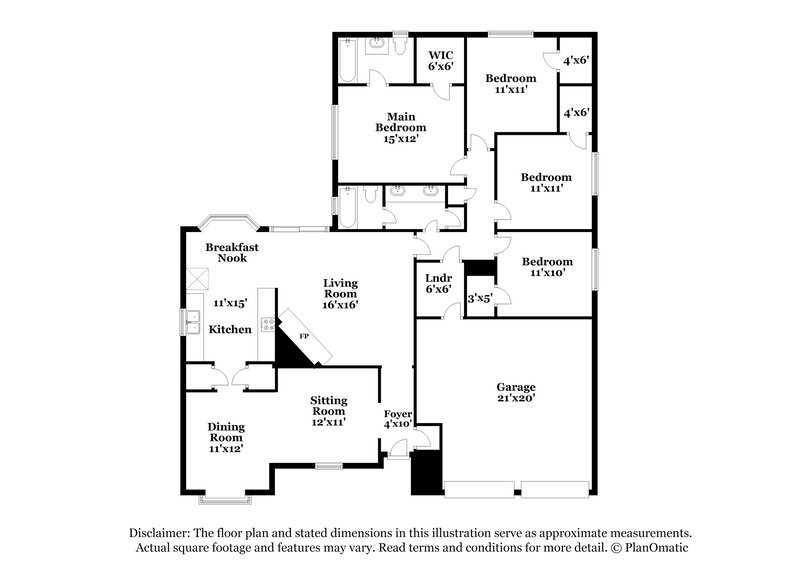 2,005/Mo, 4210 Lemon Tree Ln Houston, TX 77088 Floor Plan View
