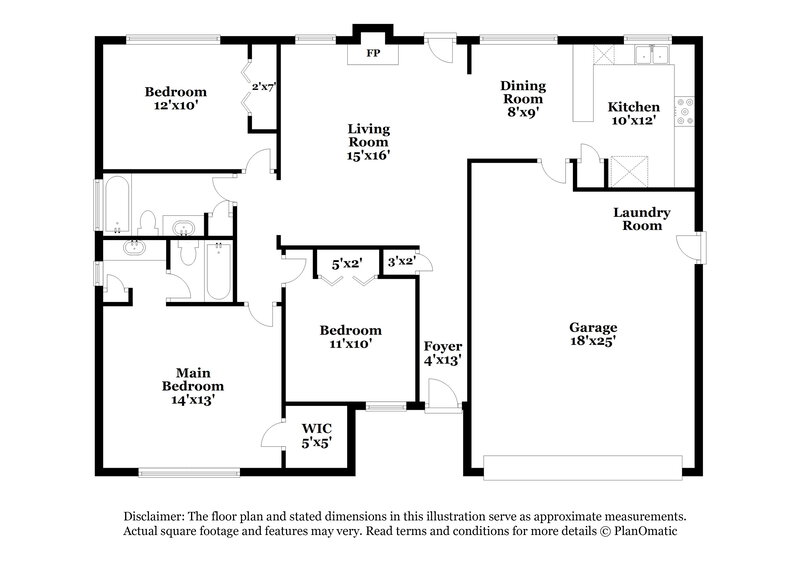 1,475/Mo, 13251 Bunker Hill Willis, TX 77318 Floor Plan View