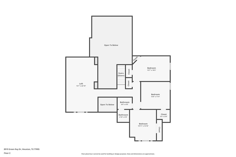 2,475/Mo, 8919 Green Ray Dr Houston, TX 77095 Floor Plan View 2