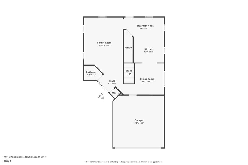 1,990/Mo, 19315 Montclair Meadow Lan Katy, TX 77449 Floor Plan View