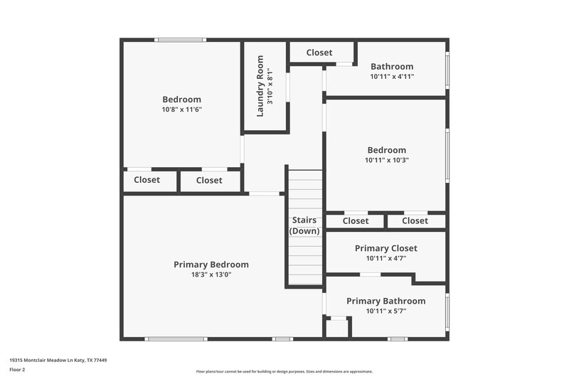 1,990/Mo, 19315 Montclair Meadow Lan Katy, TX 77449 Floor Plan View 2