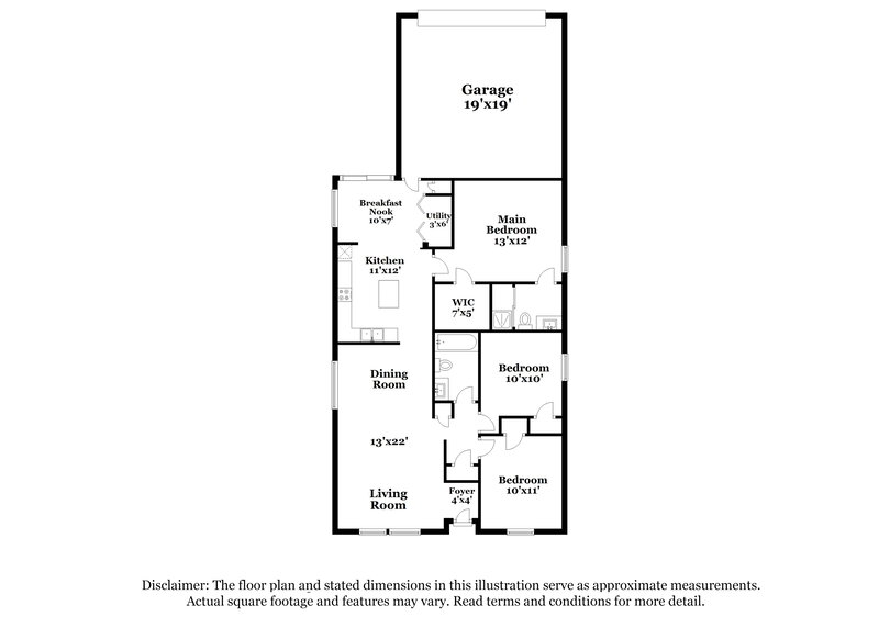1,820/Mo, 6415 Provident Green Dr Katy, TX 77449 Floor Plan View