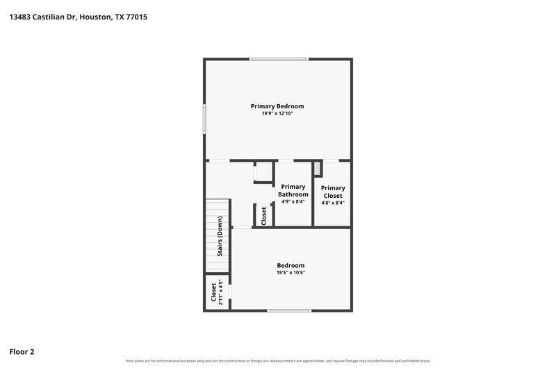 1,400/Mo, 13483 Castilian DR # 1 Houston, TX 77015 Floor Plan View 2