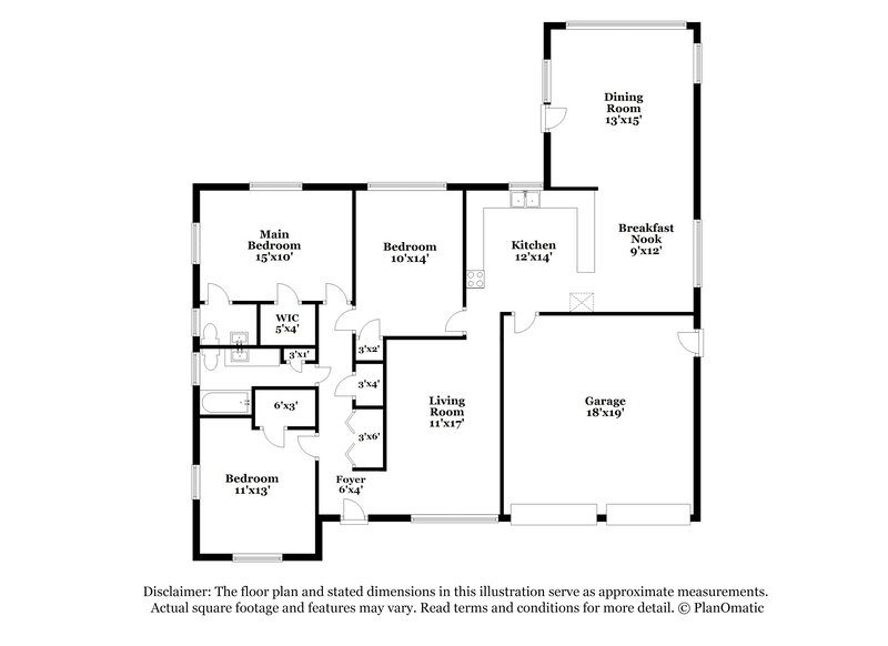 1,785/Mo, 1710 Jessie Pasadena, TX 77502 Floor Plan View