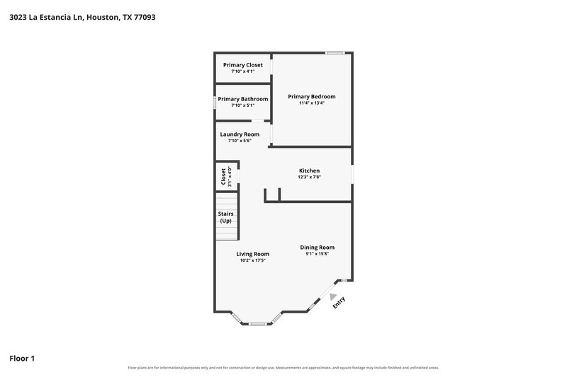1,510/Mo, 3023 La Estancia Ln Houston, TX 77093 Floor Plan View