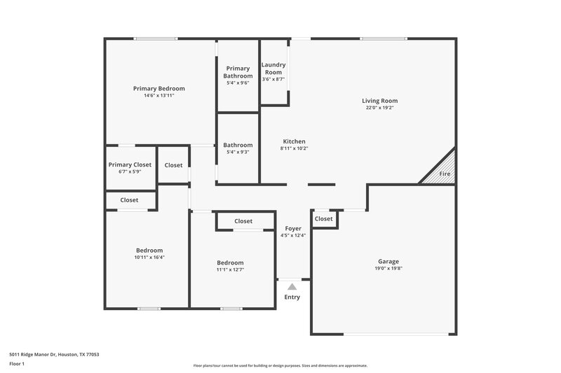 1,720/Mo, 5011 Ridge Manor Dr Houston, TX 77053 Floor Plan View