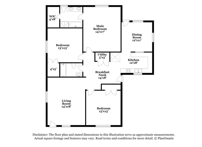 1,785/Mo, 1312 Riggs Baytown, TX 77520 Floor Plan View