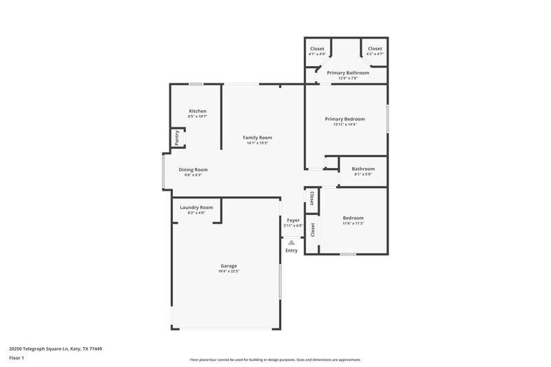 1,785/Mo, 20250 Telegraph Square Ln Katy, TX 77449 Floor Plan View