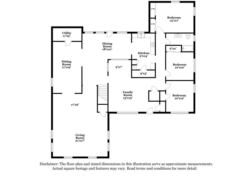 2,315/Mo, 5407 N Crooked Creek Dr. Houston, TX 77017 Floor Plan View