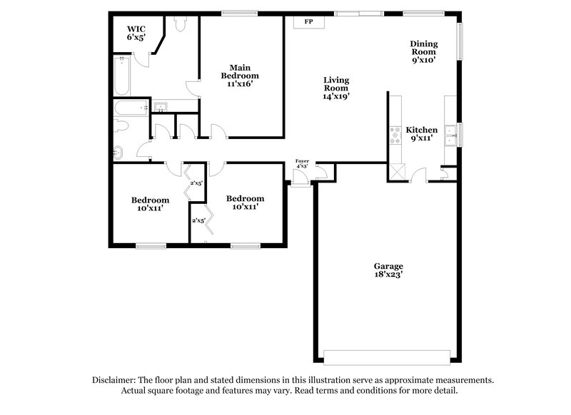 1,620/Mo, 4015 Adonis Spring, TX 77373 Floor Plan View
