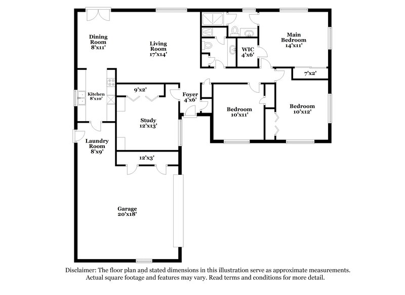 1,670/Mo, 914 Mosher Ln Houston, TX 77088 Floor Plan View
