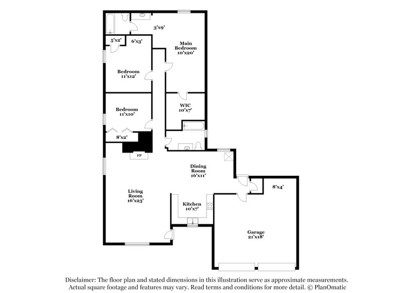 2,030/Mo, 2714 Sweetgum St Pasadena, TX 77502 Floorplan View