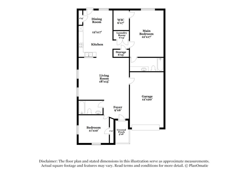 1,450/Mo, 8130 Old Maple Ln Humble, TX 77338 Floor Plan View
