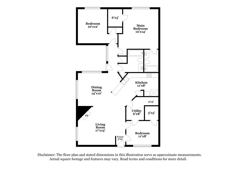 1,685/Mo, 901 Briarcreek Dr Baytown, TX 77521 Floorplan View