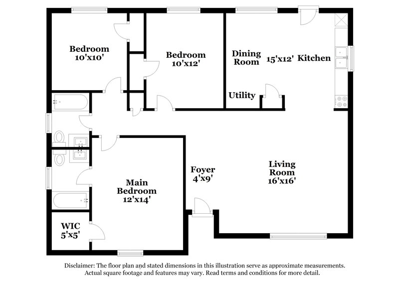 1,585/Mo, 5139 Wickview Ln Houston, TX 77053 Floor Plan View