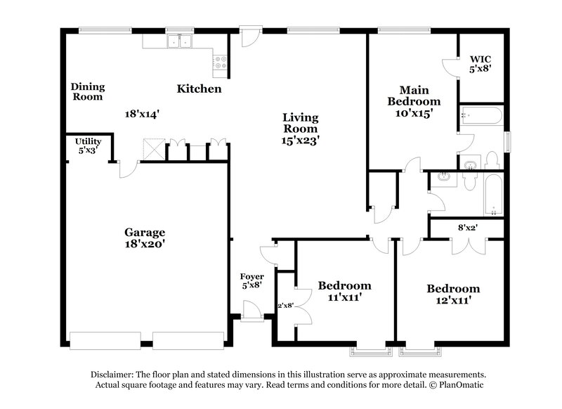1,635/Mo, 502 Hildred Ave Conroe, TX 77303 Floor Plan View