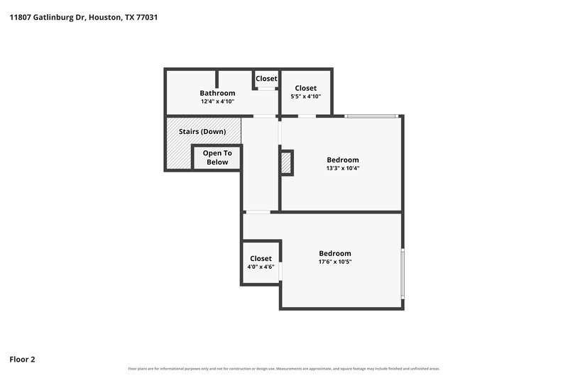 1,710/Mo, 11807 Gatlinburg Dr Houston, TX 77031 Floor Plan View 2