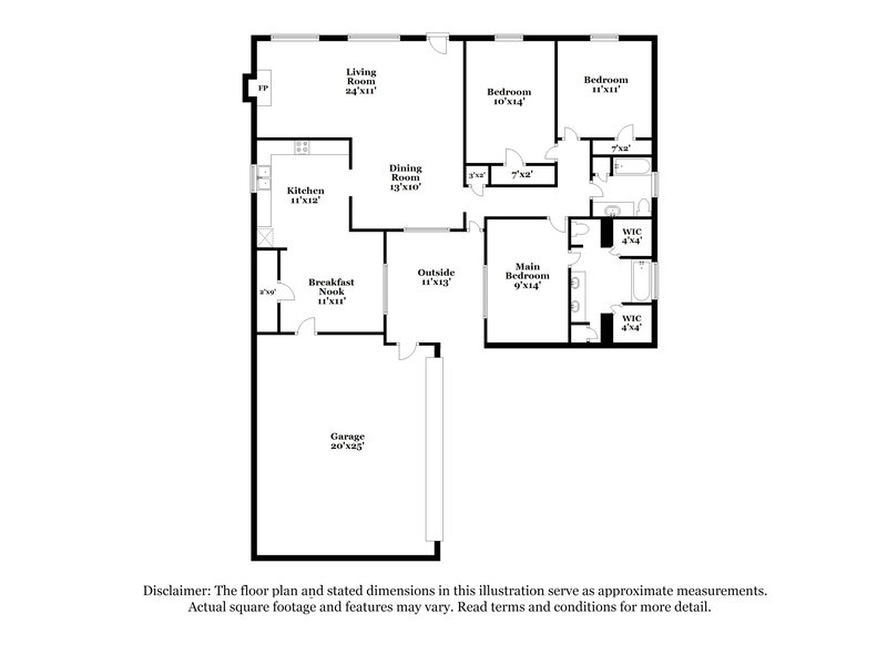 2,160/Mo, 9938 Shell Rock Rd La Porte, TX 77571 Floor Plan View