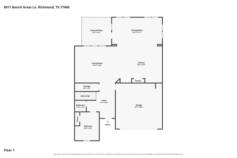 2,205/Mo, 8011 Bunch Grass Ln Richmond, TX 77406 Floor Plan View
