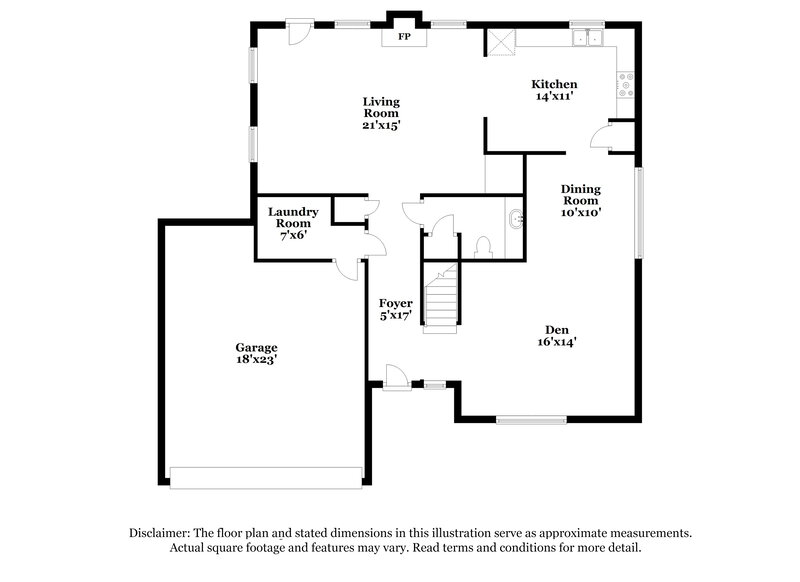 1,900/Mo, 1918 Hunnington Dr Conroe, TX 77303 Floor Plan View
