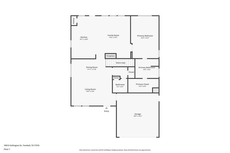 2,330/Mo, 19815 Hollington Dr Tomball, TX 77375 Floor Plan View