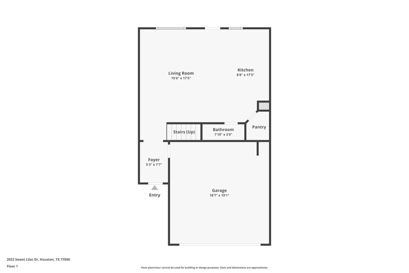 1,705/Mo, 2022 Sweet Lilac Dr Houston, TX 77090 Floorplan View